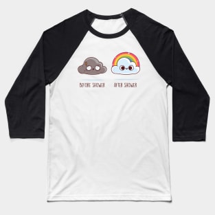 Before and After Shower Baseball T-Shirt